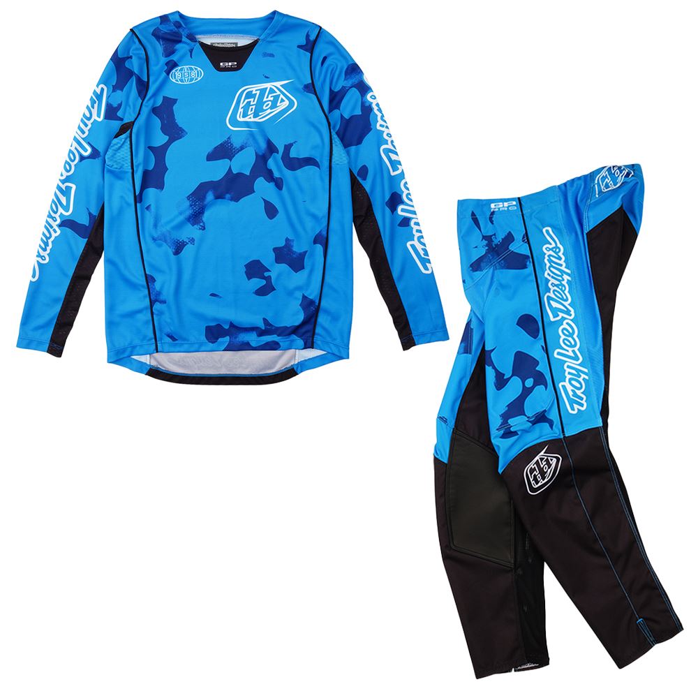 Troy Lee Designs Spring 2025 MX Combo Kit GP PRO Youth Blotted Bright Blue
